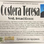 Siderno: è venuta a mancare la signora Costera Teresa (Ved. Ieraci Rocco)